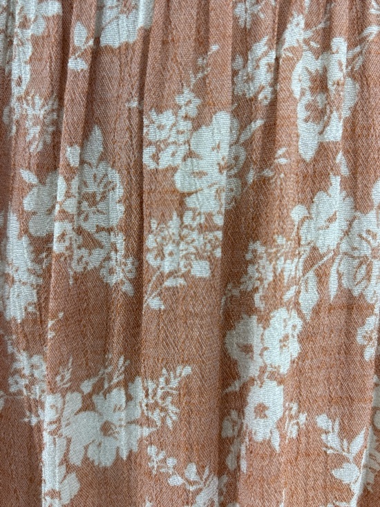 Blu Pepper Terracotta Floral Tiered Midi Dress M - Picture 7 of 10